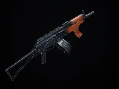 AK-47 Variants PBR Low-poly 3D model