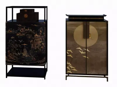 Oriental Furniture Duo 3D model