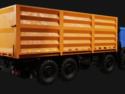 Kamaz Truck Low-poly 3D model