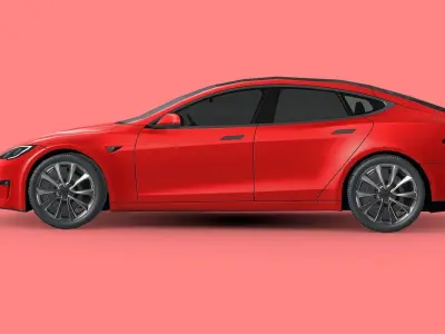 Tesla model S Plaid 2023 Free low-poly 3D model