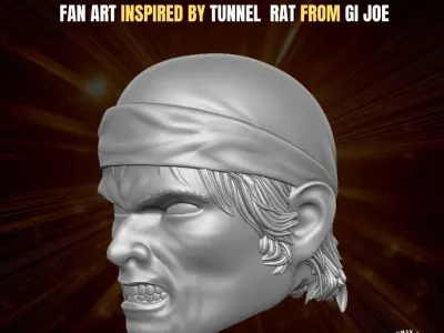 Tunnel Rat fan Art Head for Action Figures 3D print model