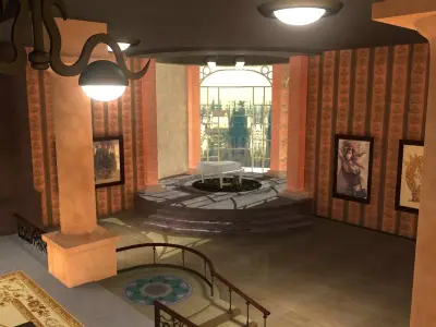 Steampunk Office Free 3D model