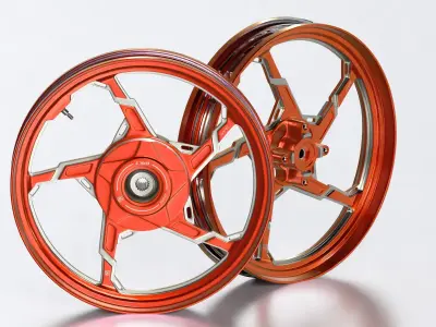 KTC Racing Rims Motorcycle 3D model