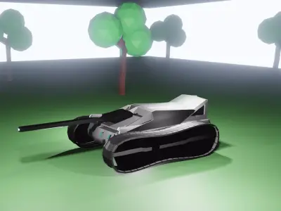 Sci-Fi Tank Low-poly 3D model