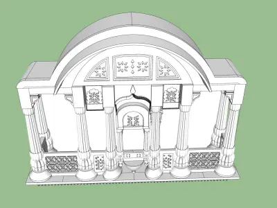 indian stone jharokha 3d modal Low-poly 3D model
