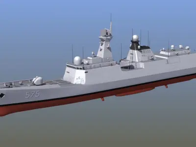 Type054A Chinese Guided Missile Frigate 3D model