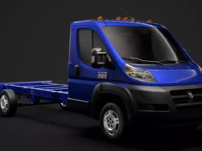 Ram Promaster Cargo Chassis Truck Single Cab 4300 WB 2019 3D model