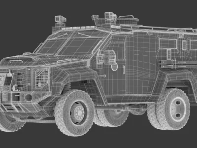 Lenco MedCat BearCat Medevac Armored Vehicle 3D model