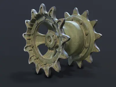 T-55 Tank Drive Wheel  3D model