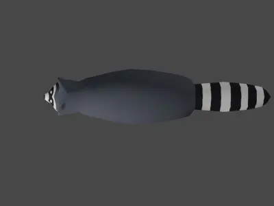 Low poly raccoon Free low-poly 3D model