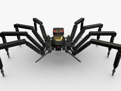 Spider Bot v2 Low-poly 3D model