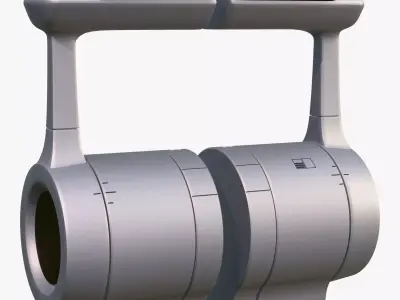 Control Lever Two Engines M1 3D model