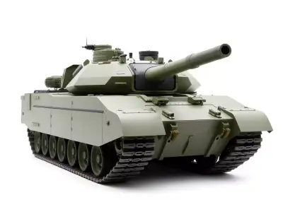 Olive Battle Tank model pack Low-poly 3D model