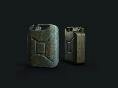 Jerrycan 20L Wehrmacht Low-poly 3D model