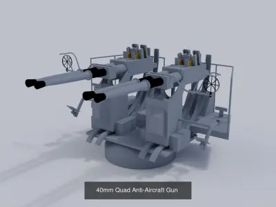 Navy Guns Pack 3D Model Collection