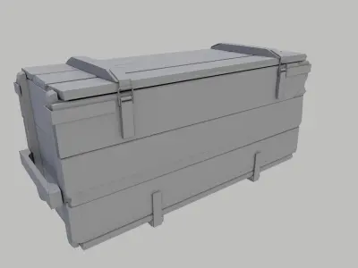 Military Crate Low-poly 3D model