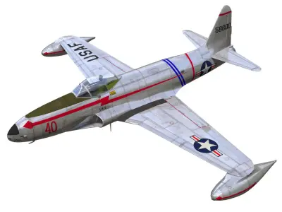 lockheed F-80 shooting star 3D model
