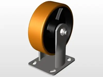 150 HD Castor wheel - Urethane Free 3D model