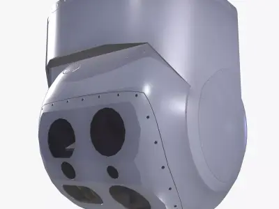 Helicopter camera TOES 520 Low-poly 3D model