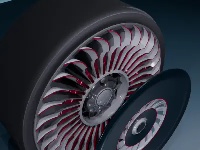 C32F wheel Low-poly 3D model