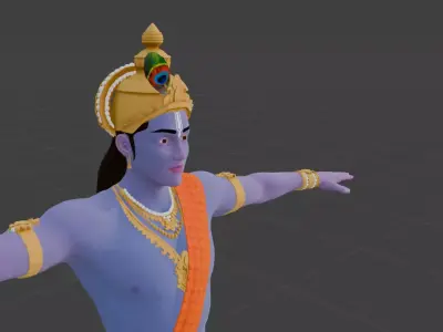 Krishna 3D model Free 3D model