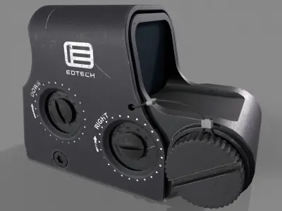 EOTECH XPS Red Dot Sight Low-poly 3D model