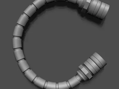 55 IMM Brushes Hoses And Tubes Low-poly 3D model