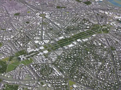 New Delhi Low-poly 3D model