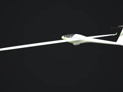 Alisport - Silent 2 electro - sailplane - glider - Game - Low-poly 3D model