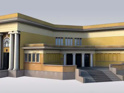 Classical Art Gallery Low-poly 3D model