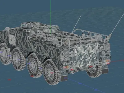 Japan Ground Self Defense Force Type96 Armored Personnel Carrier 3D model