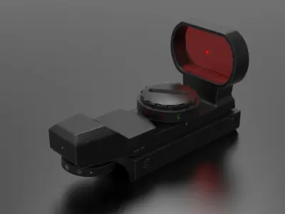 Reflex Red Dot Sight Low-poly 3D model