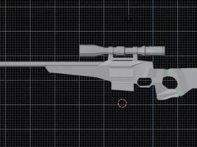AWM SNIPER GUN Free low-poly 3D model