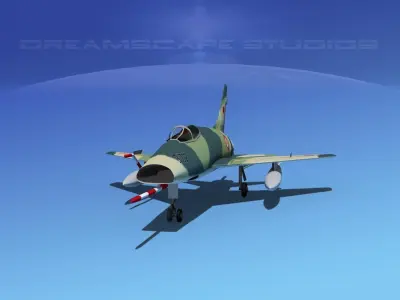 North American F-100D Super Sabre Turkey 3D model