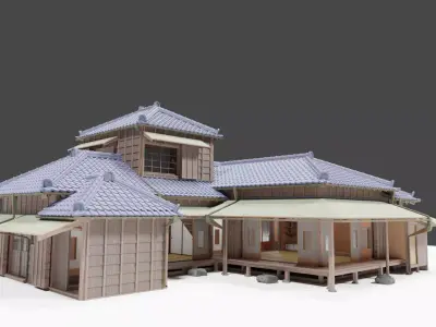Japanese famouse writers house Kagyu-an built in early 20C 3D model