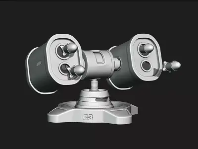 Stylize Turret Weapon Rocket 3D model