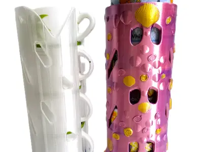 Coffee and Tea Cup or Mug Stacker Universal Fit 4 Elegant Models 3D print model