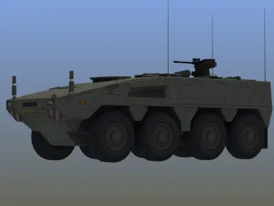 Boxer IFV LOD1 Low-poly 3D model