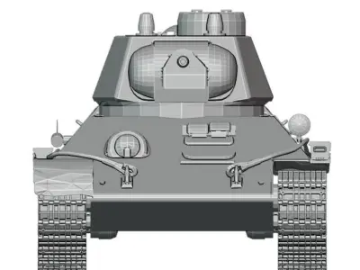 T-34 1942 3D print model