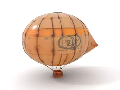 Vintage Air Balloon model pack Low-poly 3D model