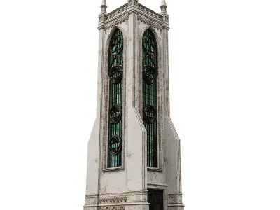 GOTHIC CASTLE BUILDING 1 Low-poly 3D model