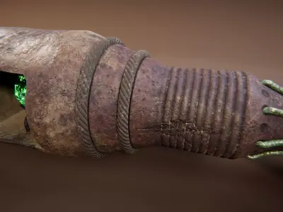 Ancient Artifacts 4 Package Low-poly 3D model