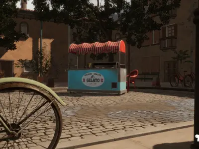 Italian Alley Low-poly 3D model