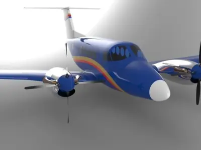 Beechcraft King Air B200 GT 3D model