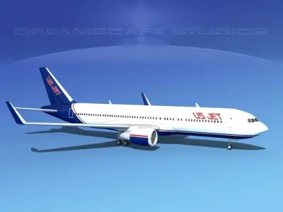 Boeing 767-300 US Jet 3D model