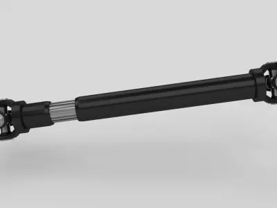 Animated Drive Shaft Low-poly 3D model