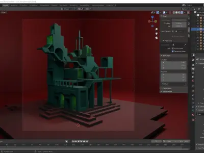 Temple 1 - Lost Temple Low-poly 3D model
