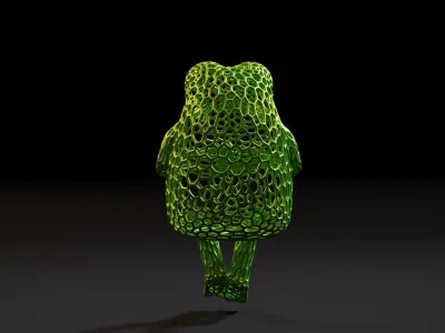 Frog sitting 3D print model