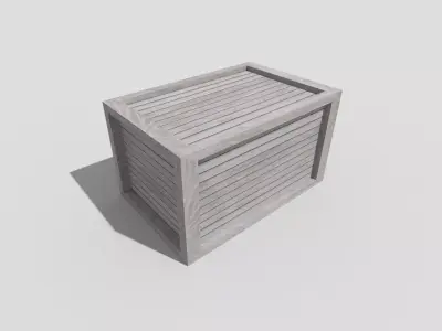 low poly wooden crate Low-poly 3D model buy