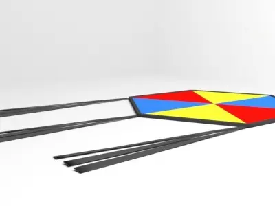 Hexagonal Kite 3D model